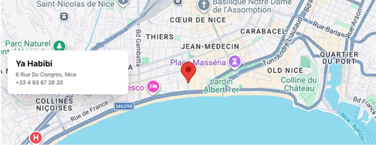 Delivery zone map