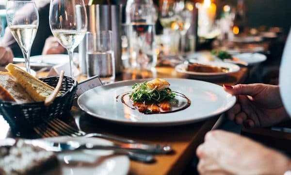 Guests dining at a casual restaurant
